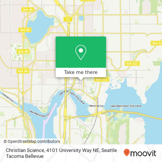 Christian Science, 4101 University Way NE map