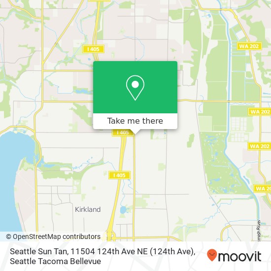 Mapa de Seattle Sun Tan, 11504 124th Ave NE