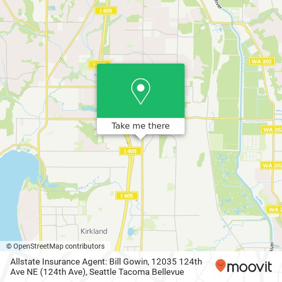 Allstate Insurance Agent: Bill Gowin, 12035 124th Ave NE map