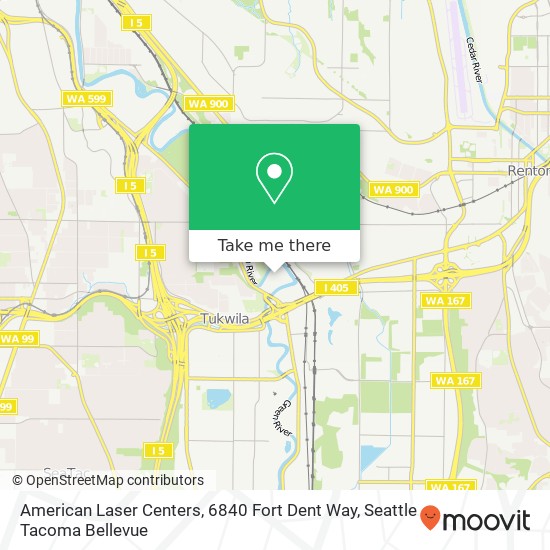Mapa de American Laser Centers, 6840 Fort Dent Way