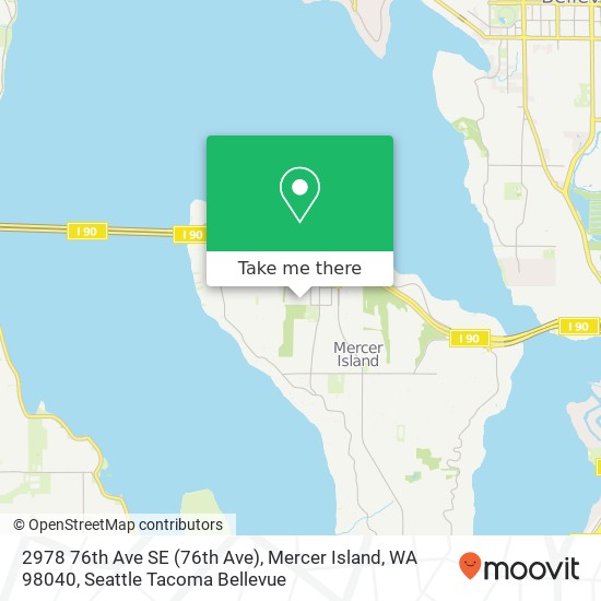 2978 76th Ave SE (76th Ave), Mercer Island, WA 98040 map