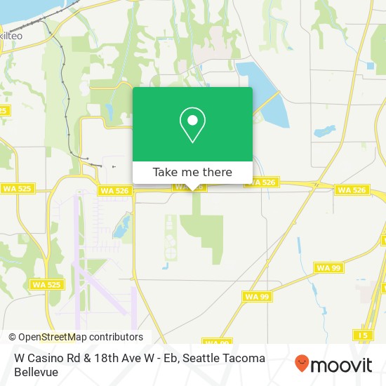 Mapa de W Casino Rd & 18th Ave W - Eb