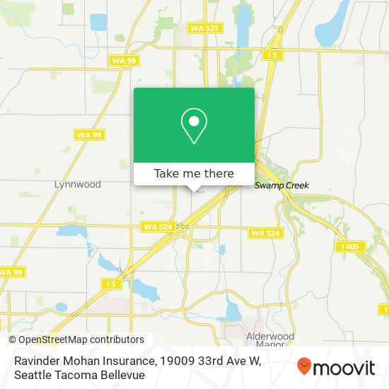 Mapa de Ravinder Mohan Insurance, 19009 33rd Ave W