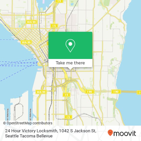 Mapa de 24 Hour Victory Locksmith, 1042 S Jackson St