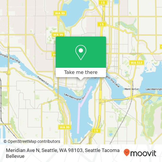 Mapa de Meridian Ave N, Seattle, WA 98103