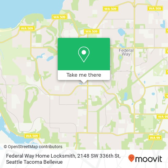 Mapa de Federal Way Home Locksmith, 2148 SW 336th St