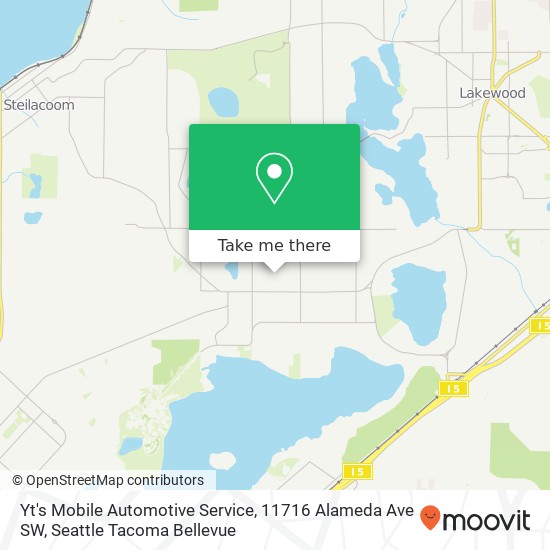 Mapa de Yt's Mobile Automotive Service, 11716 Alameda Ave SW