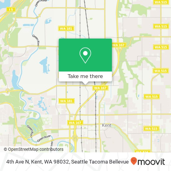 4th Ave N, Kent, WA 98032 map