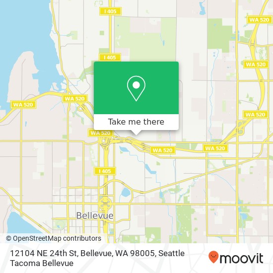 Mapa de 12104 NE 24th St, Bellevue, WA 98005