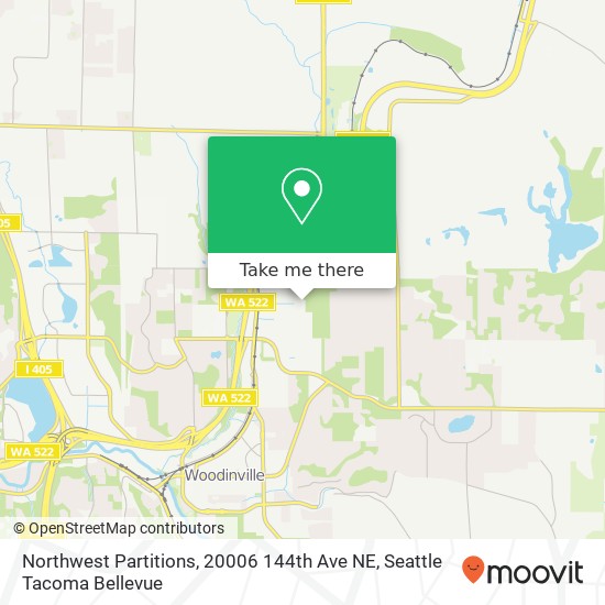 Mapa de Northwest Partitions, 20006 144th Ave NE