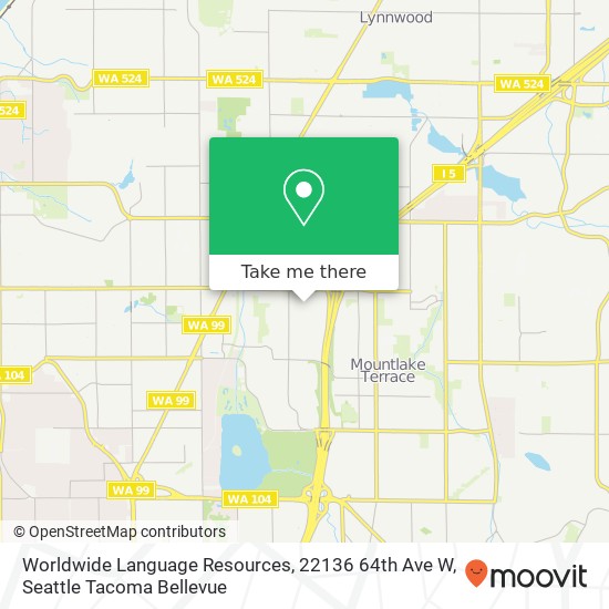 Worldwide Language Resources, 22136 64th Ave W map