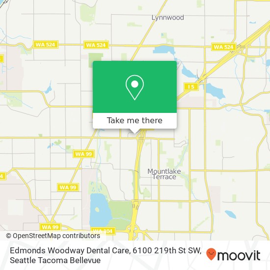 Edmonds Woodway Dental Care, 6100 219th St SW map