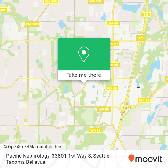 Pacific Nephrology, 33801 1st Way S map