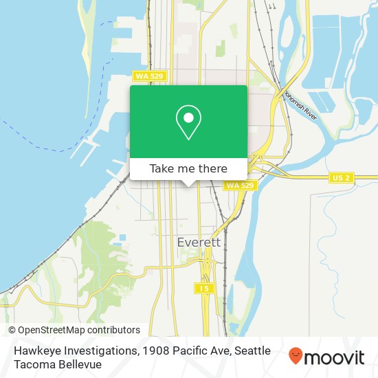 Mapa de Hawkeye Investigations, 1908 Pacific Ave