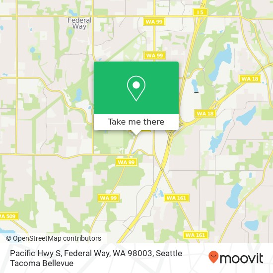 Pacific Hwy S, Federal Way, WA 98003 map
