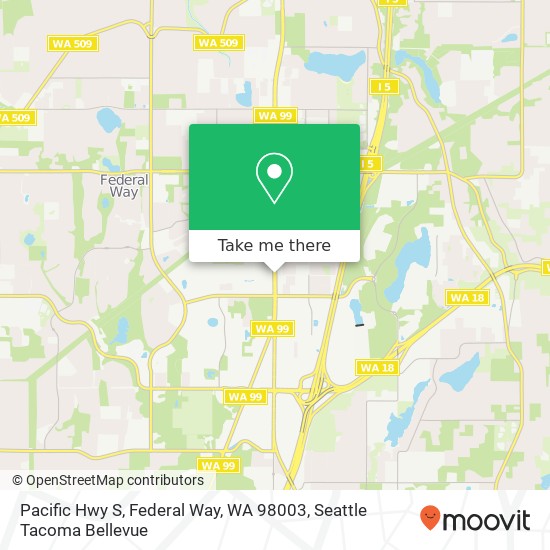 Pacific Hwy S, Federal Way, WA 98003 map