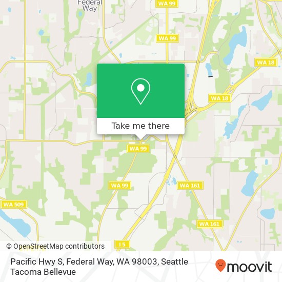 Pacific Hwy S, Federal Way, WA 98003 map