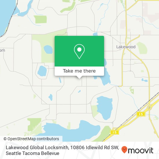 Mapa de Lakewood Global Locksmith, 10806 Idlewild Rd SW