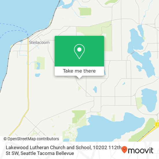 Lakewood Lutheran Church and School, 10202 112th St SW map