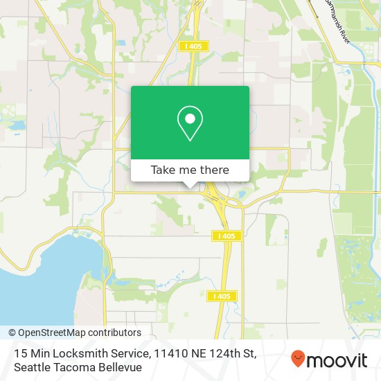 Mapa de 15 Min Locksmith Service, 11410 NE 124th St