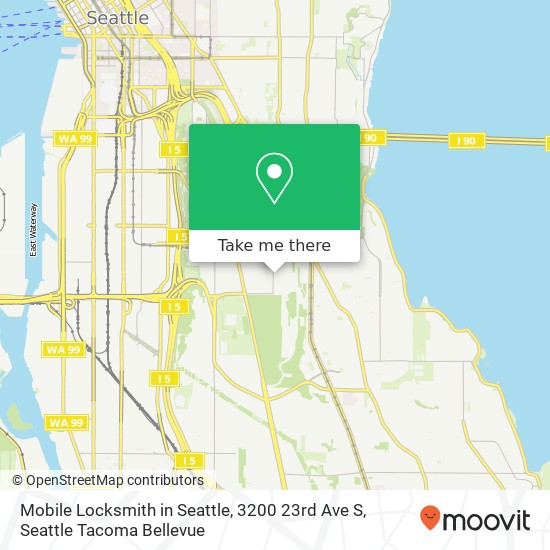 Mapa de Mobile Locksmith in Seattle, 3200 23rd Ave S