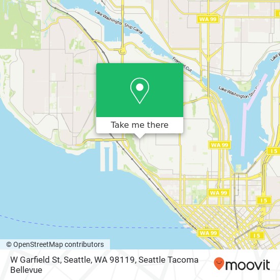 Mapa de W Garfield St, Seattle, WA 98119