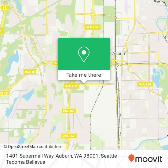 Mapa de 1401 Supermall Way, Auburn, WA 98001