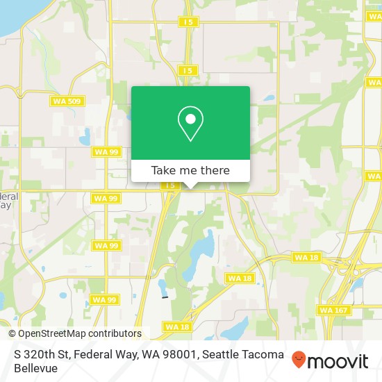 Mapa de S 320th St, Federal Way, WA 98001