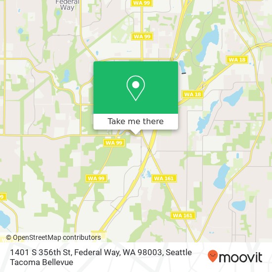 Mapa de 1401 S 356th St, Federal Way, WA 98003