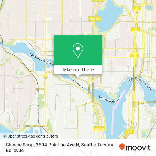 Mapa de Cheese Shop, 3604 Palatine Ave N