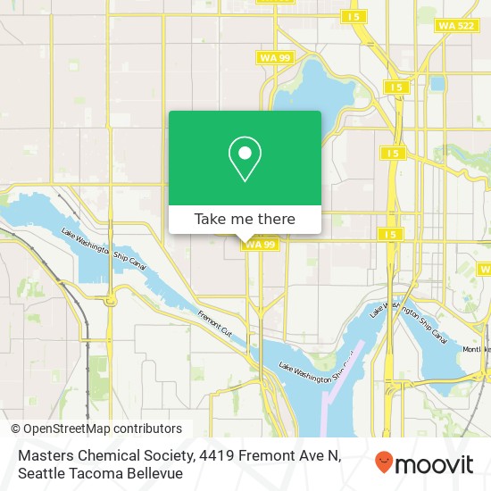 Mapa de Masters Chemical Society, 4419 Fremont Ave N