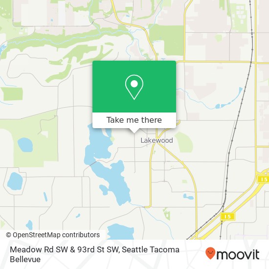 Mapa de Meadow Rd SW & 93rd St SW