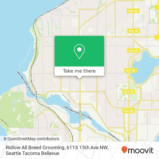 Mapa de Ridlow All Breed Grooming, 6115 15th Ave NW