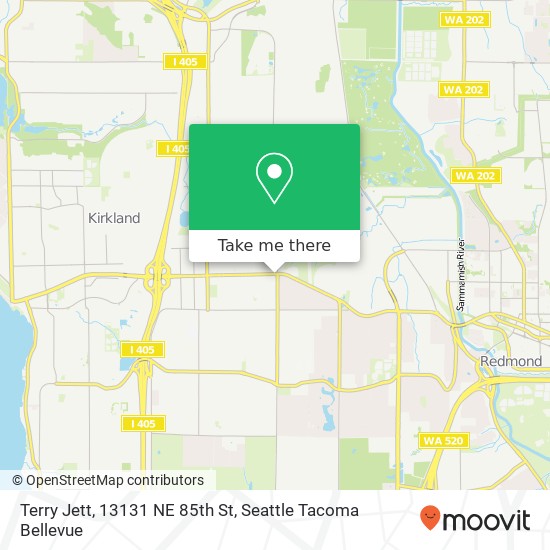 Mapa de Terry Jett, 13131 NE 85th St