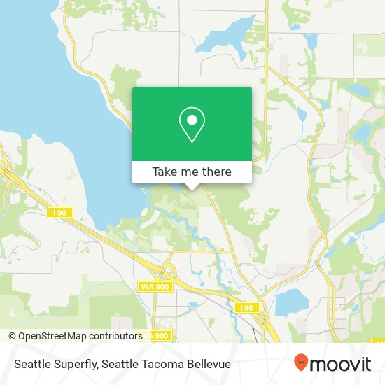 Mapa de Seattle Superfly, 4455 E Lake Sammamish Pkwy SE