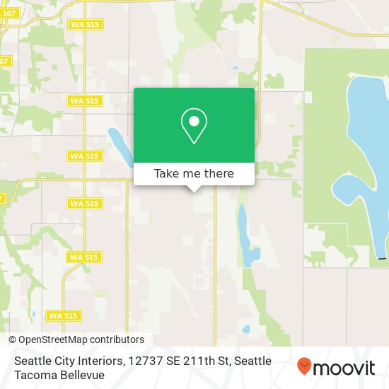 Mapa de Seattle City Interiors, 12737 SE 211th St
