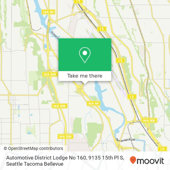 Mapa de Automotive District Lodge No 160, 9135 15th Pl S