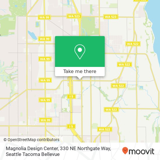 Mapa de Magnolia Design Center, 330 NE Northgate Way