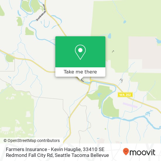 Mapa de Farmers Insurance - Kevin Hauglie, 33410 SE Redmond Fall City Rd