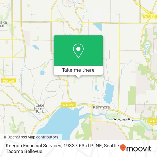 Mapa de Keegan Financial Services, 19337 63rd Pl NE