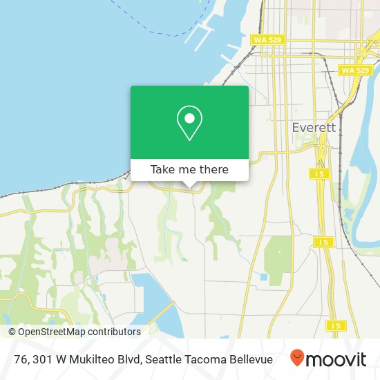 Mapa de 76, 301 W Mukilteo Blvd