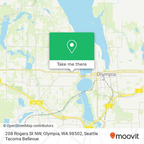 Mapa de 208 Rogers St NW, Olympia, WA 98502