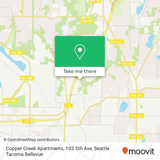 Mapa de Copper Creek Apartments, 102 5th Ave