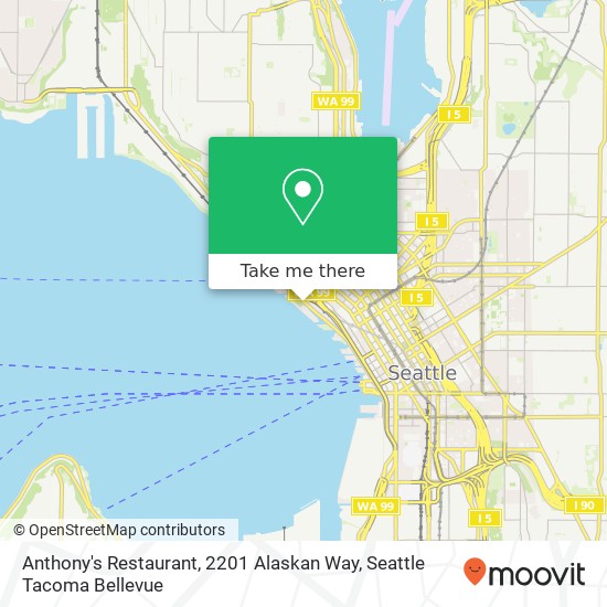 Mapa de Anthony's Restaurant, 2201 Alaskan Way