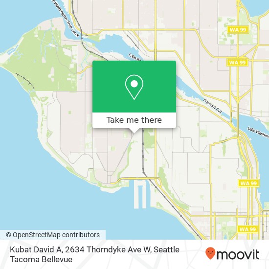 Mapa de Kubat David A, 2634 Thorndyke Ave W