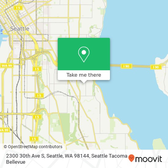 Mapa de 2300 30th Ave S, Seattle, WA 98144