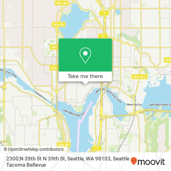 Mapa de 2300,N 39th St N 39th St, Seattle, WA 98103