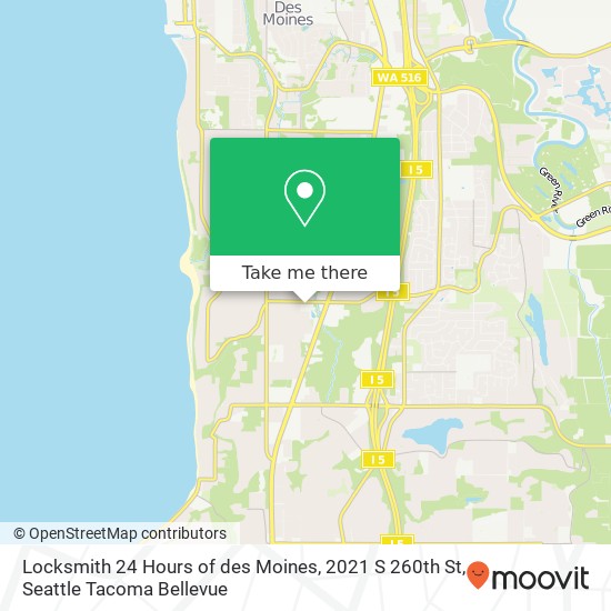 Mapa de Locksmith 24 Hours of des Moines, 2021 S 260th St