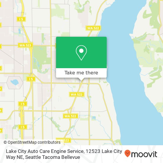 Lake City Auto Care Engine Service, 12523 Lake City Way NE map