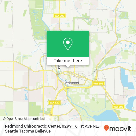 Redmond Chiropractic Center, 8299 161st Ave NE map